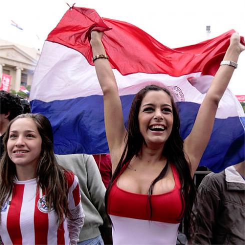 Larisa Riquelme will be cheering on Paraguay today 